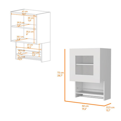 20" White Accent Cabinet With Two Shelves