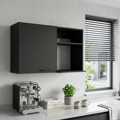 39" Black Accent Cabinet With Two Shelves