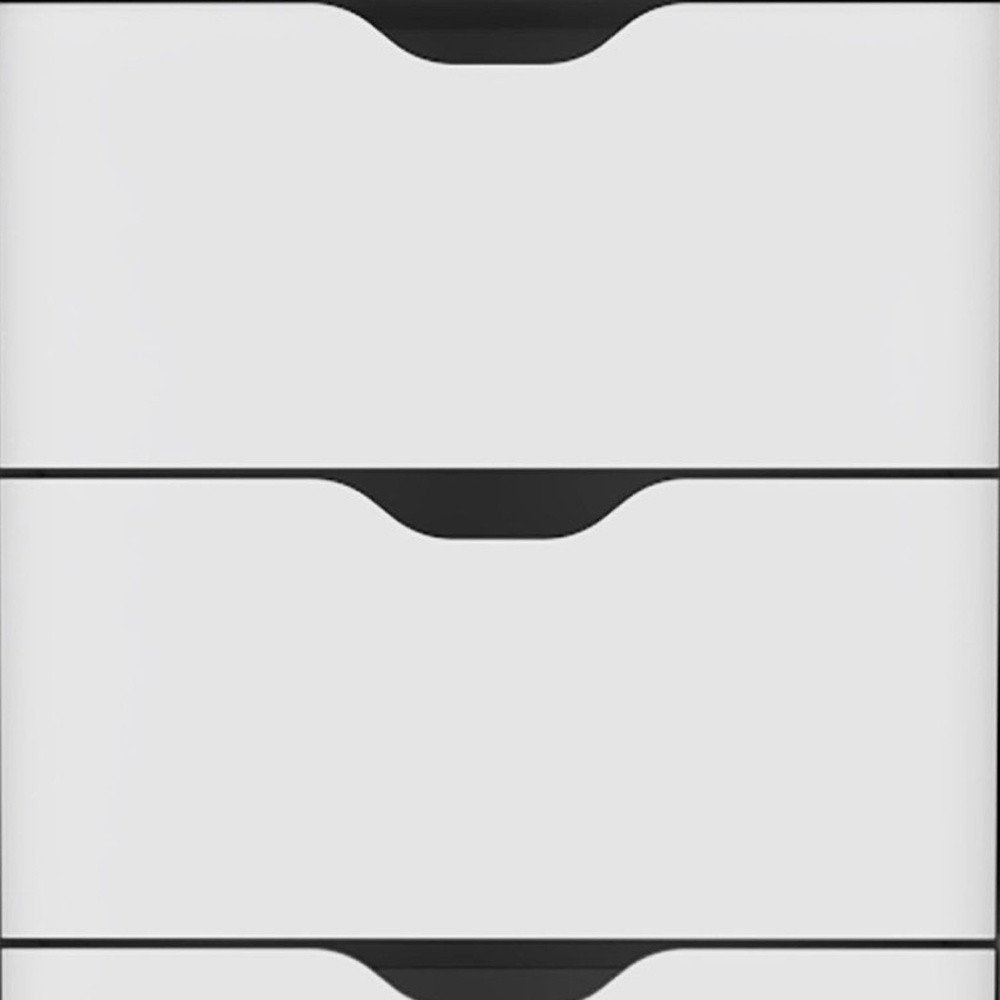 18" White Five Drawer Dresser