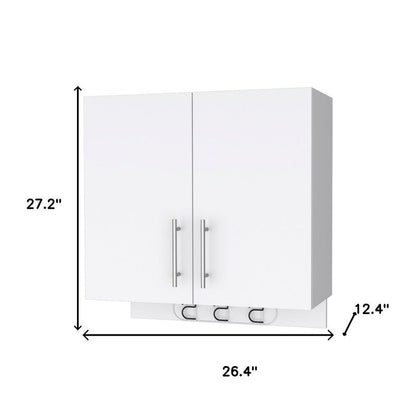26" White Accent Cabinet With One Shelf