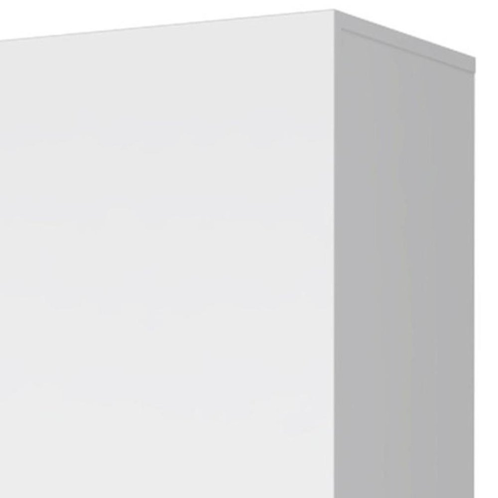 16" White Accent Cabinet With Four Shelves
