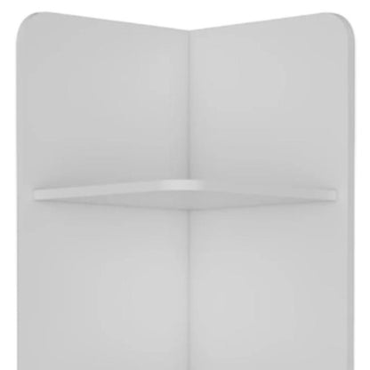 15" Black And White Accent Cabinet With Four Shelves