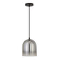 10" Gray Smoked Glass Dimmable Bell Shape Pendent Ceiling Light