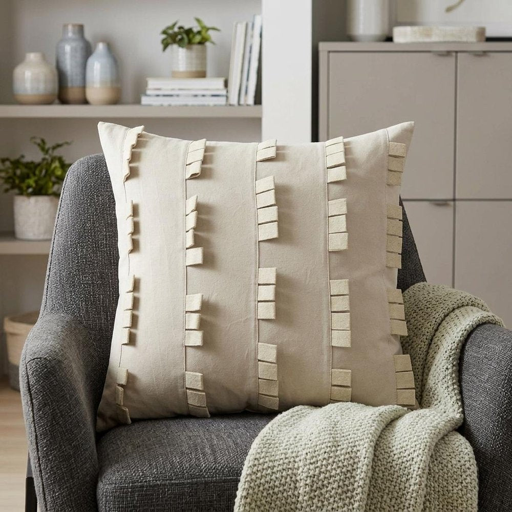 20" Ivory Cotton Pillow