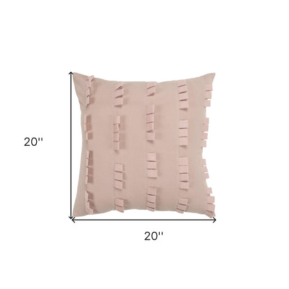 20" Blush Cotton Pillow