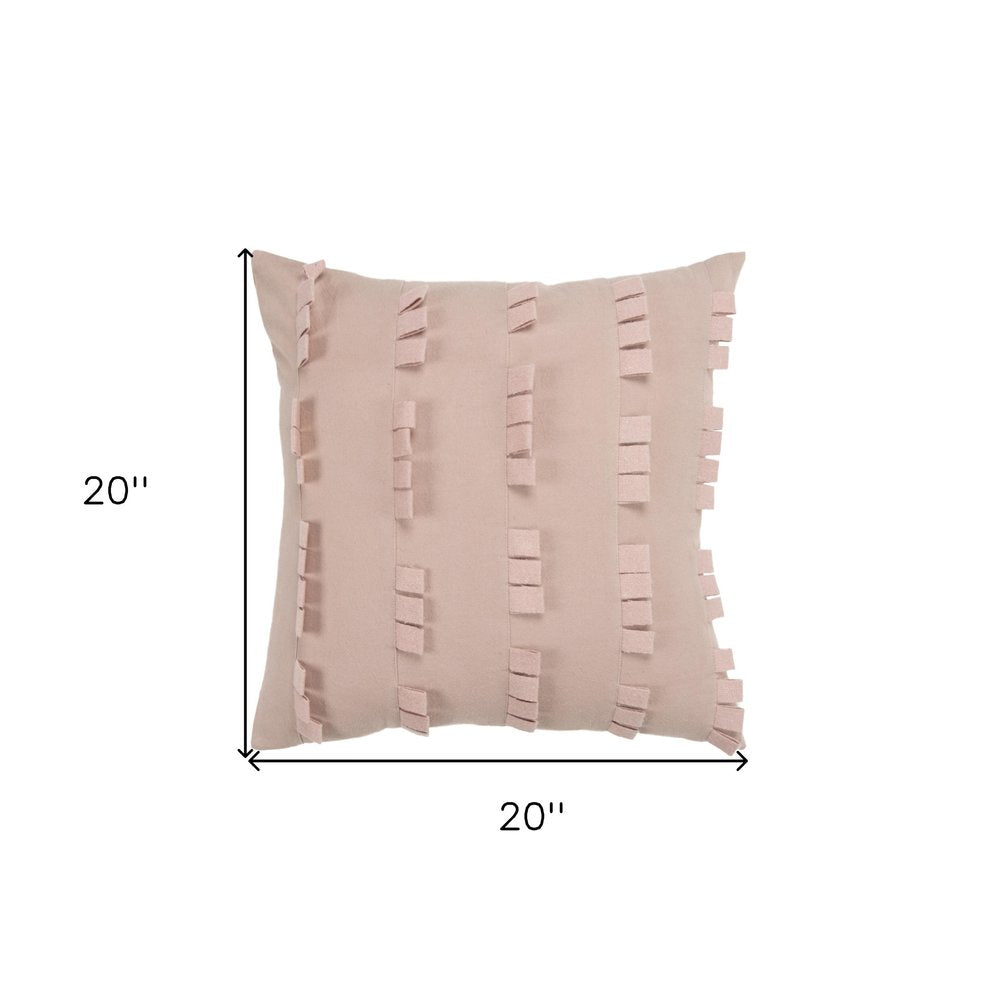20" Blush Cotton Pillow