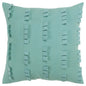 20" Aqua Striped Cotton Throw Pillow