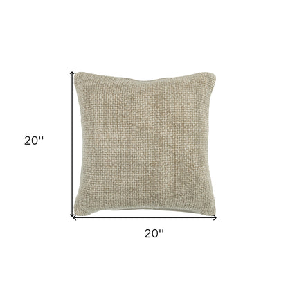 20" Natural Cotton Blend Pillow