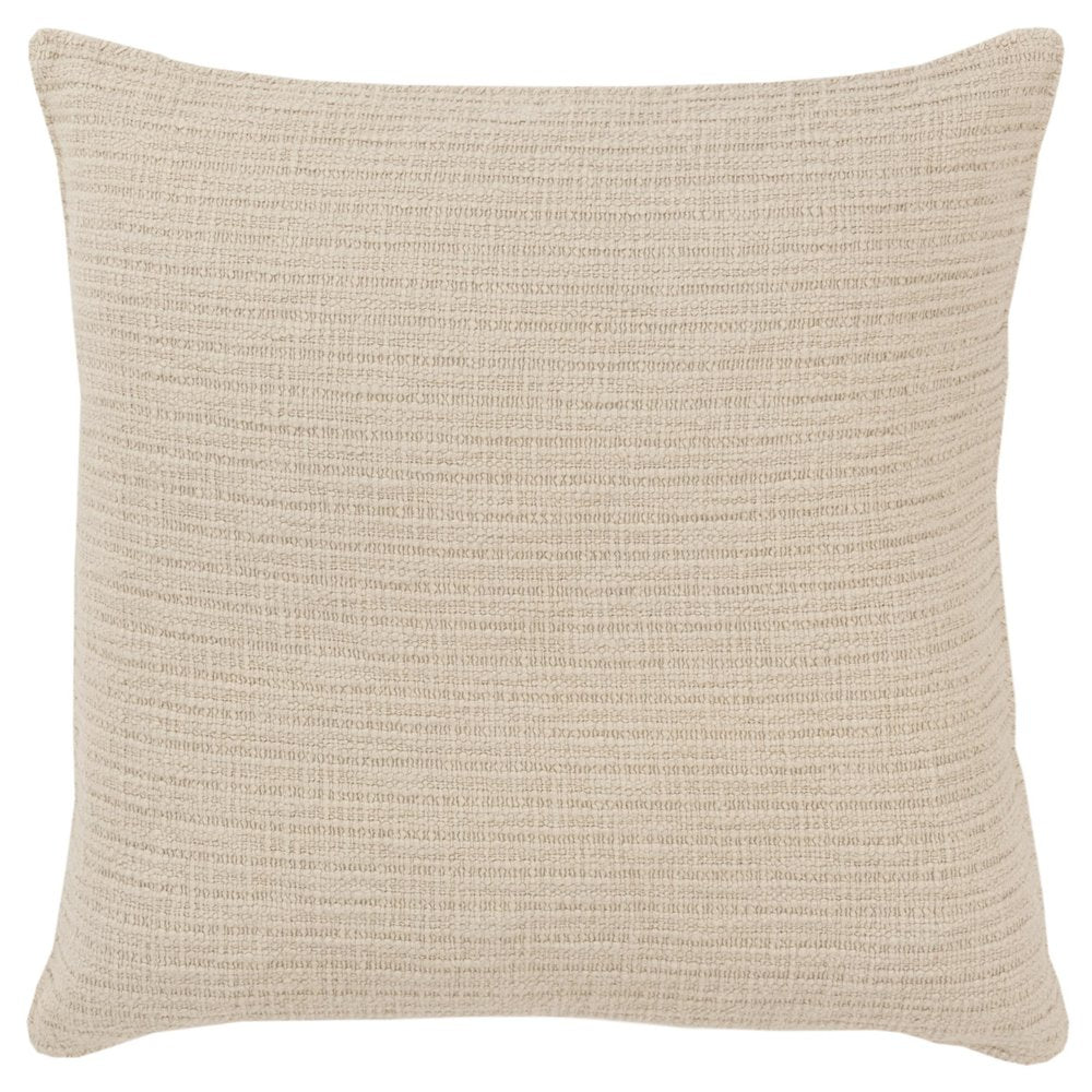 22" Natural Striped Cotton Throw Pillow
