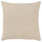 22" Natural Striped Cotton Throw Pillow