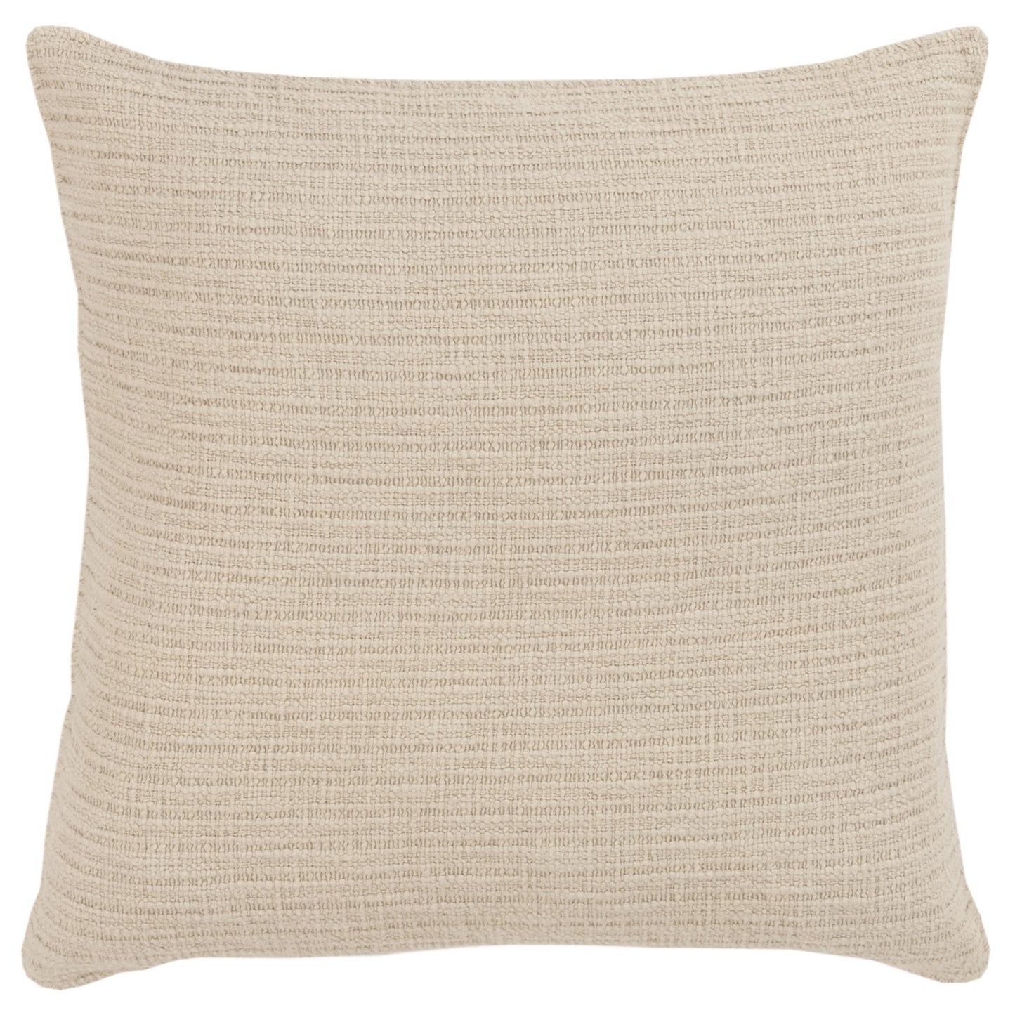 22" Natural Striped Cotton Throw Pillow