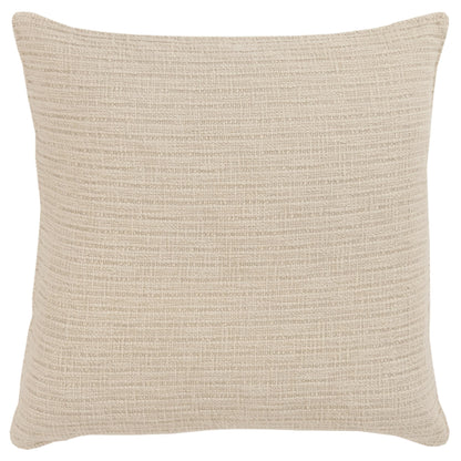 22" Natural Striped Cotton Throw Pillow