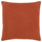 22" Orange Striped Cotton Throw Pillow