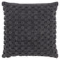 20" Charcoal Cotton Throw Pillow With Texture