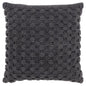 20" Charcoal Cotton Throw Pillow With Texture