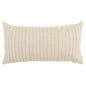 14" X 26" Natural Lumbar Striped Cotton Blend Throw Pillow