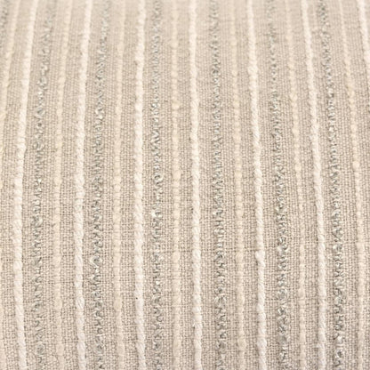 14" X 26" Natural Lumbar Striped Cotton Blend Throw Pillow