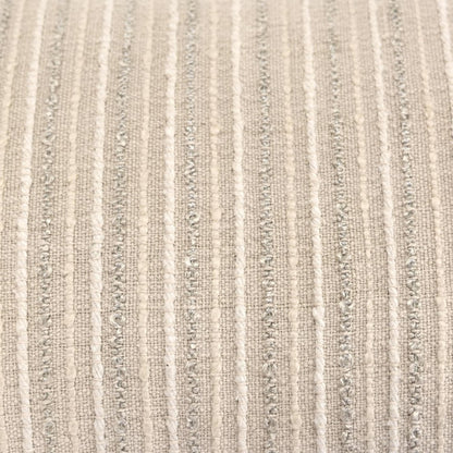 14" X 26" Natural Lumbar Striped Cotton Blend Throw Pillow