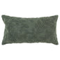 14" X 26" Green Cotton Lumbar Throw Pillow With Texture