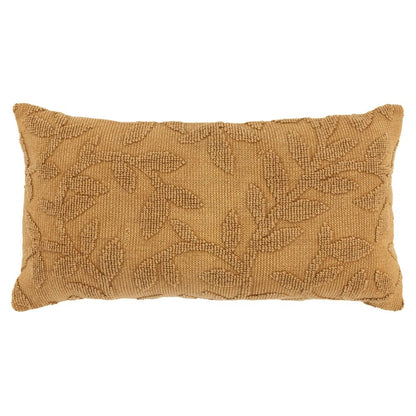 14" X 26" Pumpkin Cotton Lumbar Throw Pillow With Texture