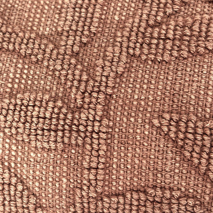 14" X 26" Terra Cotta Cotton Lumbar Throw Pillow With Texture