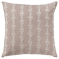20" Pink and White Cotton Throw Pillow With Embroidery
