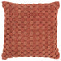 20" Terra Cotta Cotton Throw Pillow With Texture