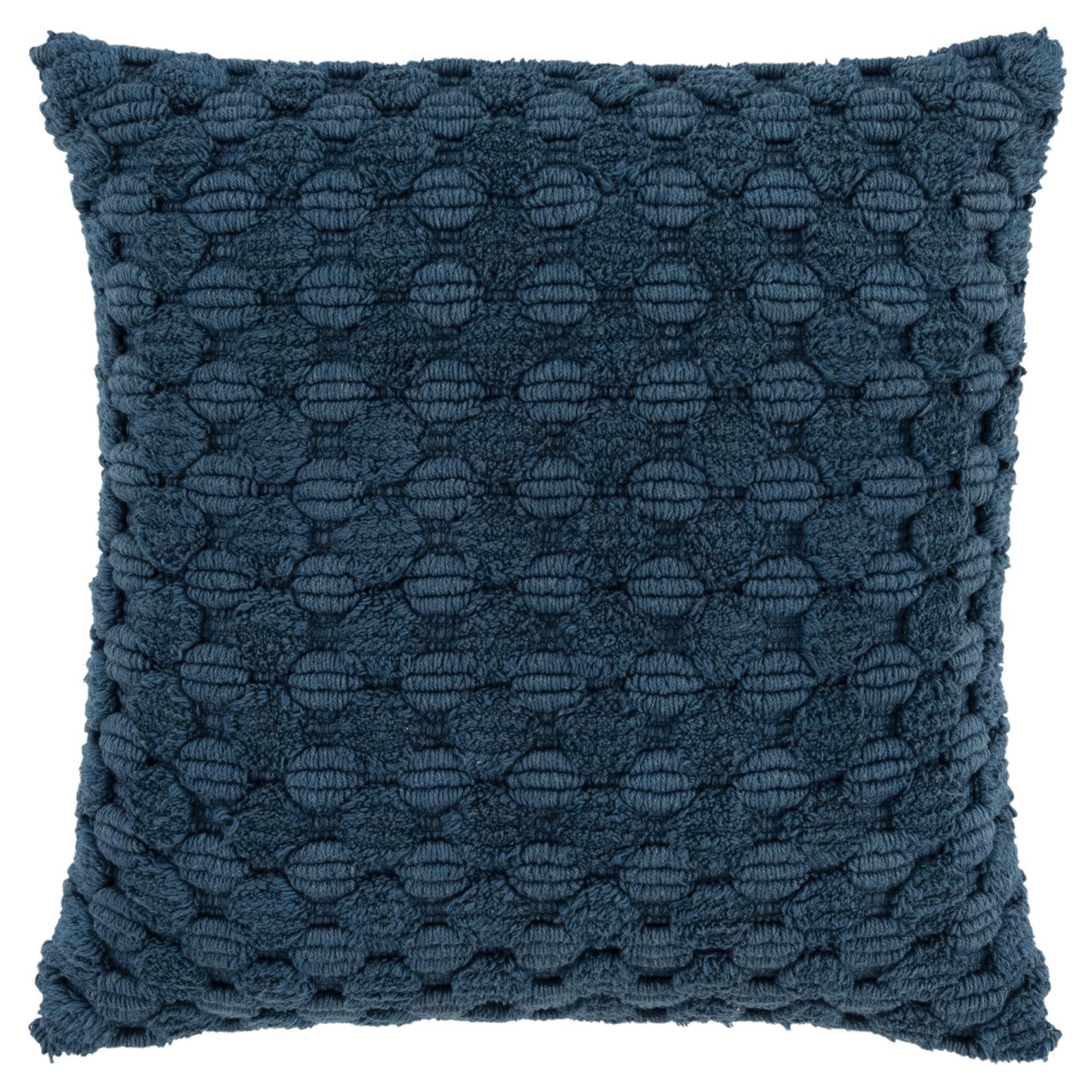 20" Teal Cotton Throw Pillow With Texture