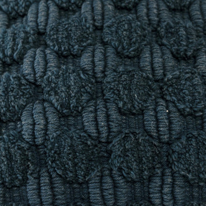 20" Teal Cotton Throw Pillow With Texture