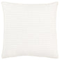 22" White Striped Cotton Throw Pillow