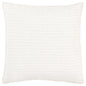 22" White Striped Cotton Throw Pillow