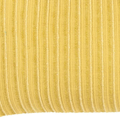 14" X 26" Yellow Lumbar Striped Cotton Blend Throw Pillow