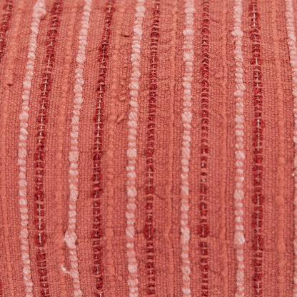 14" X 26" Terra Cotta Lumbar Striped Cotton Blend Throw Pillow