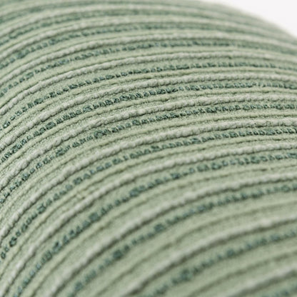 14" X 26" Green Lumbar Striped Cotton Blend Throw Pillow