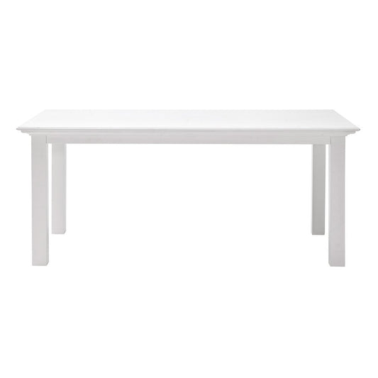 79" White Solid Wood Dining Table