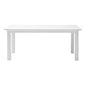 79" White Solid Wood Dining Table