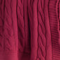 Red Knitted 100% Cotton Throw Blanket