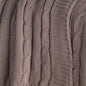 Brown Knitted 100% Cotton Throw Blanket