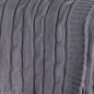 Light Gray Knitted 100% Cotton Throw Blanket