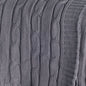 Light Gray Knitted 100% Cotton Throw Blanket