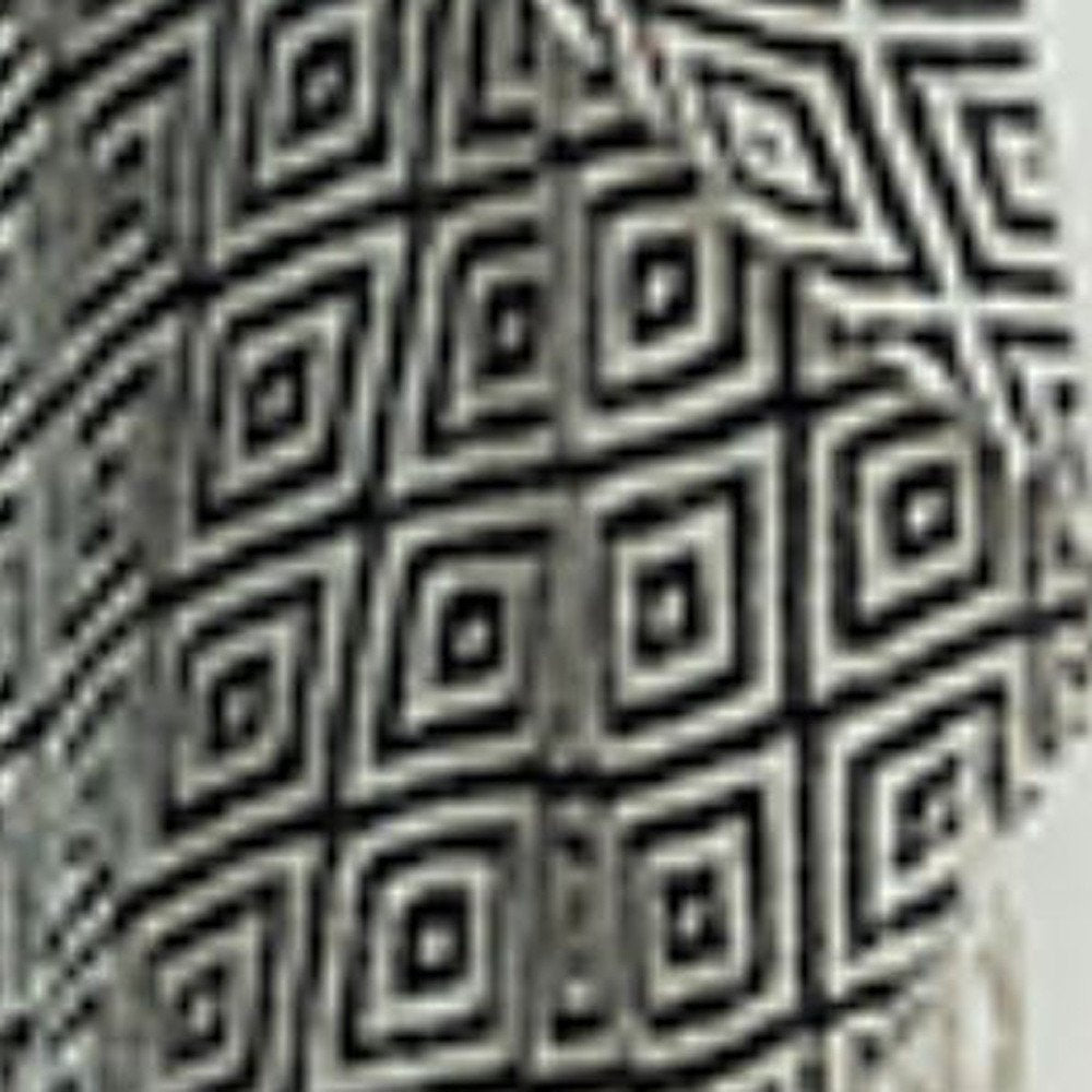 50" X 60" Black And White Cotton Chevron Throw Blanket with Tassels