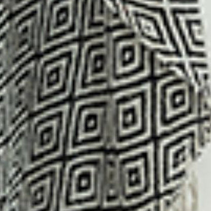 50" X 60" Black And White Cotton Chevron Throw Blanket with Tassels