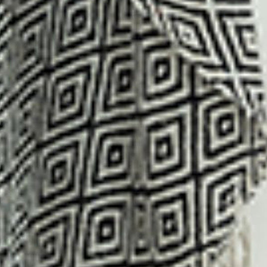 50" X 60" Black And White Cotton Chevron Throw Blanket with Tassels