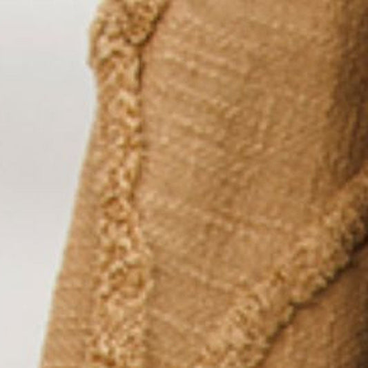 50" X 50" Camel Floral Cotton Woven Throw Blanket