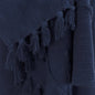 50" X 50" Blue Floral Cotton Woven Throw Blanket with Fringe
