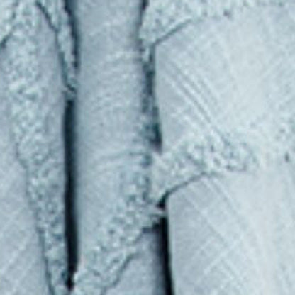 50" X 60" Light Blue Cotton Woven Throw Blanket with Tassels And Fringe