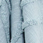 50" X 60" Light Blue Cotton Woven Throw Blanket with Tassels And Fringe