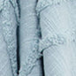 50" X 60" Light Blue Cotton Woven Throw Blanket with Tassels And Fringe