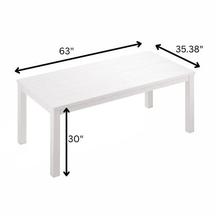 35" Gray Solid Wood Dining Table