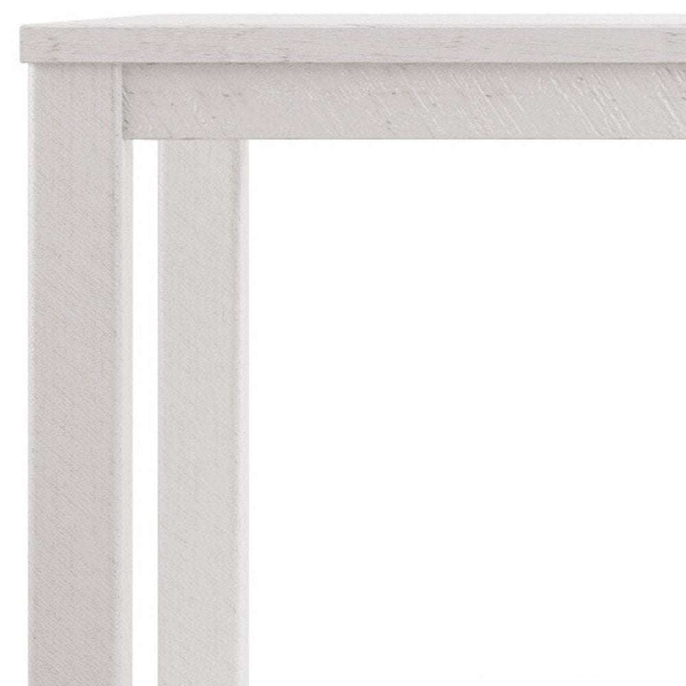 63" Gray Solid Wood Dining Table